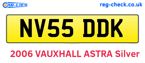 NV55DDK are the vehicle registration plates.