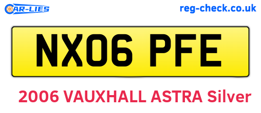 NX06PFE are the vehicle registration plates.