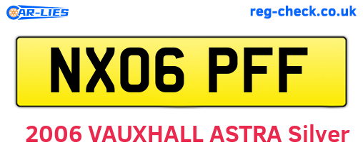 NX06PFF are the vehicle registration plates.