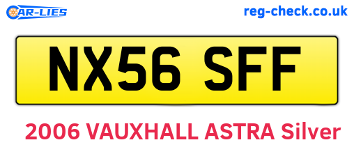 NX56SFF are the vehicle registration plates.