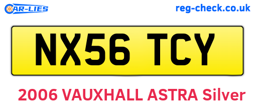 NX56TCY are the vehicle registration plates.