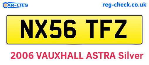 NX56TFZ are the vehicle registration plates.