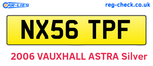 NX56TPF are the vehicle registration plates.
