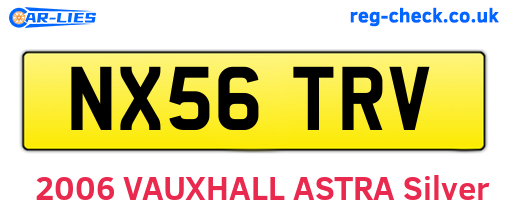 NX56TRV are the vehicle registration plates.