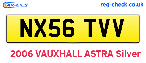 NX56TVV are the vehicle registration plates.
