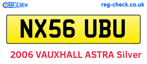 NX56UBU are the vehicle registration plates.