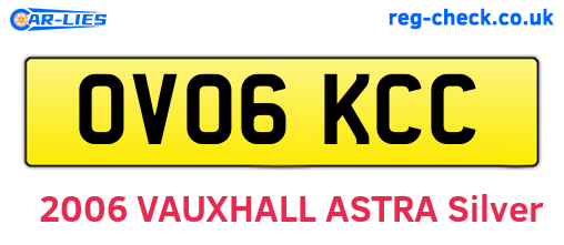 OV06KCC are the vehicle registration plates.