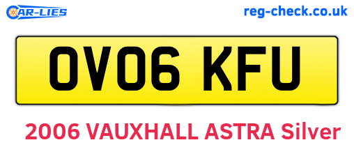 OV06KFU are the vehicle registration plates.