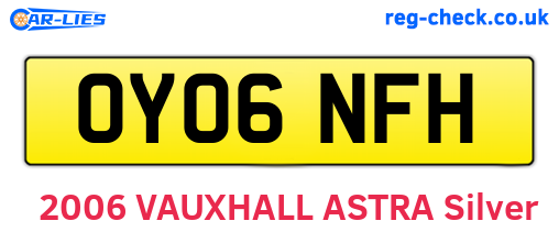 OY06NFH are the vehicle registration plates.