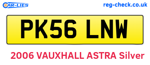 PK56LNW are the vehicle registration plates.