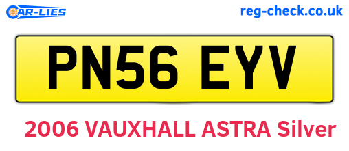 PN56EYV are the vehicle registration plates.