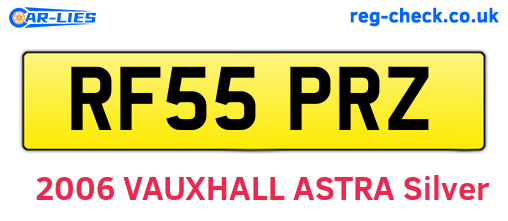 RF55PRZ are the vehicle registration plates.