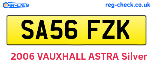 SA56FZK are the vehicle registration plates.