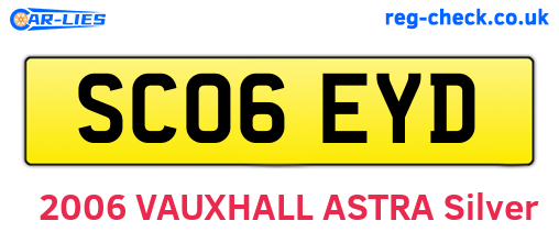 SC06EYD are the vehicle registration plates.