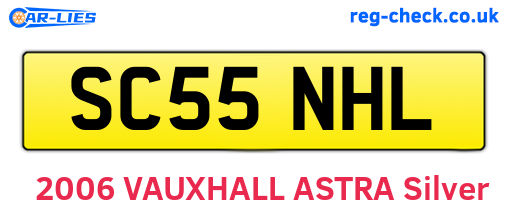 SC55NHL are the vehicle registration plates.