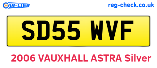 SD55WVF are the vehicle registration plates.