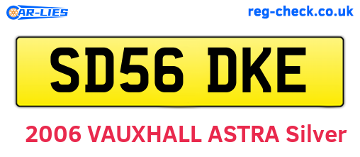 SD56DKE are the vehicle registration plates.