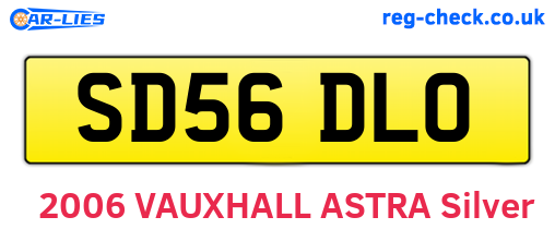SD56DLO are the vehicle registration plates.