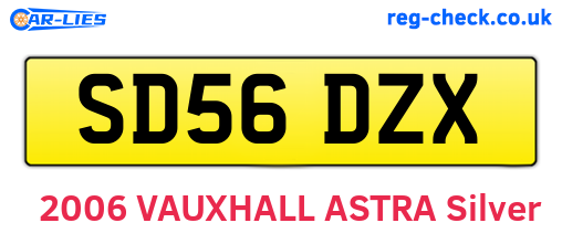 SD56DZX are the vehicle registration plates.