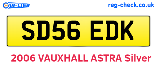 SD56EDK are the vehicle registration plates.