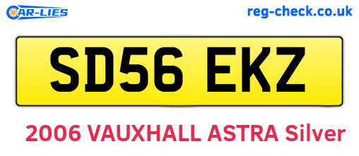 SD56EKZ are the vehicle registration plates.