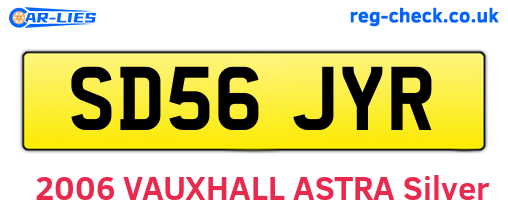SD56JYR are the vehicle registration plates.