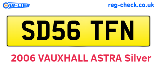SD56TFN are the vehicle registration plates.
