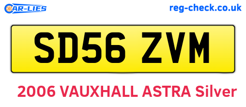 SD56ZVM are the vehicle registration plates.