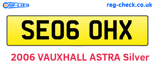 SE06OHX are the vehicle registration plates.