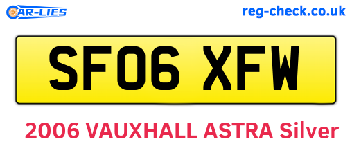SF06XFW are the vehicle registration plates.