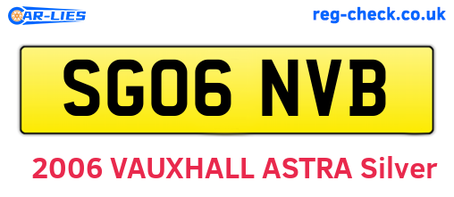 SG06NVB are the vehicle registration plates.