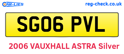 SG06PVL are the vehicle registration plates.