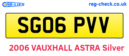 SG06PVV are the vehicle registration plates.