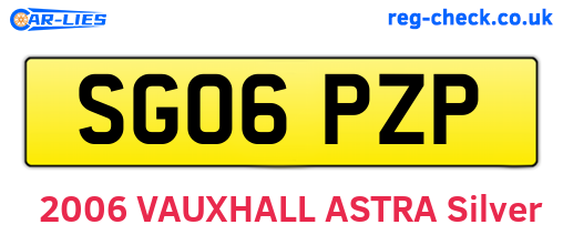 SG06PZP are the vehicle registration plates.
