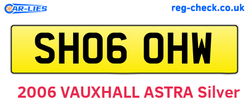 SH06OHW are the vehicle registration plates.