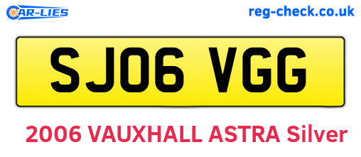 SJ06VGG are the vehicle registration plates.