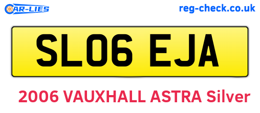 SL06EJA are the vehicle registration plates.