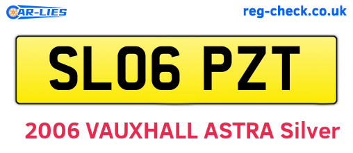 SL06PZT are the vehicle registration plates.