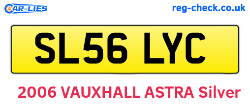 SL56LYC are the vehicle registration plates.
