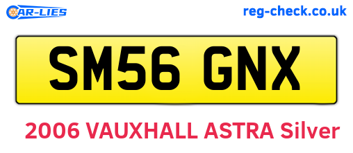SM56GNX are the vehicle registration plates.