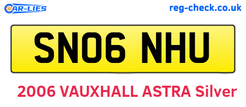 SN06NHU are the vehicle registration plates.