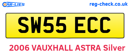 SW55ECC are the vehicle registration plates.