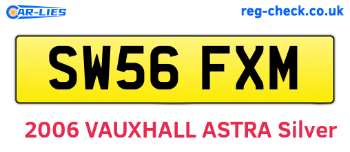 SW56FXM are the vehicle registration plates.