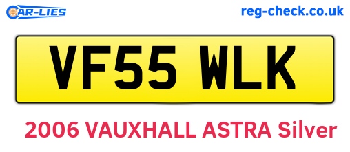 VF55WLK are the vehicle registration plates.