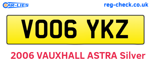VO06YKZ are the vehicle registration plates.