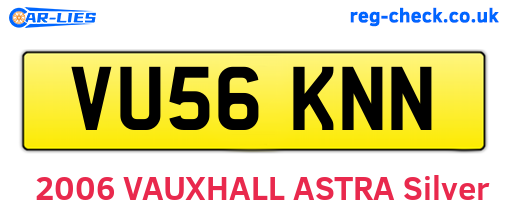 VU56KNN are the vehicle registration plates.