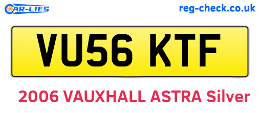VU56KTF are the vehicle registration plates.