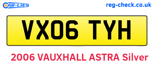 VX06TYH are the vehicle registration plates.