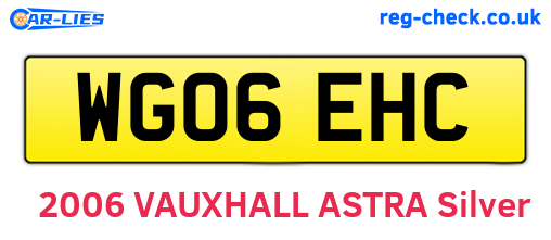 WG06EHC are the vehicle registration plates.