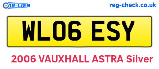 WL06ESY are the vehicle registration plates.